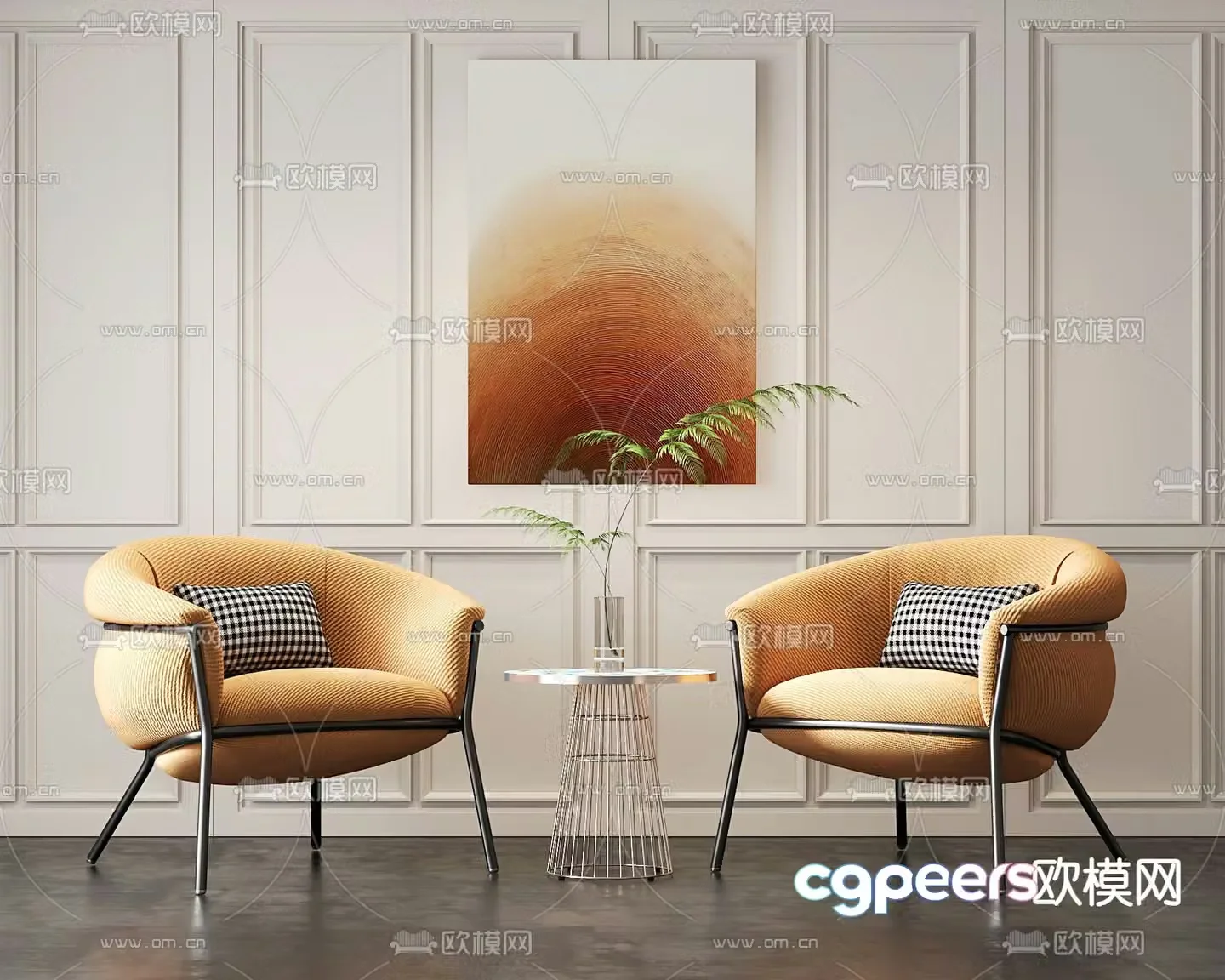 modern chair leisure chair armchair 3d model