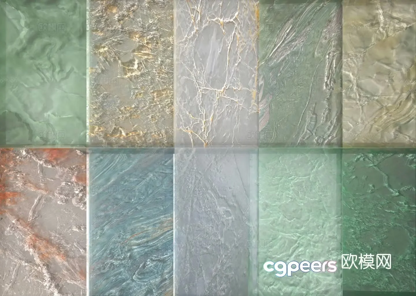 Luxury stone tiles translucent tiles wall tiles 3D model
