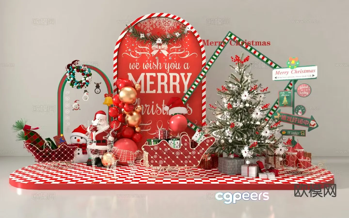 Christmas decoration Christmas Eve decoration 3D model
