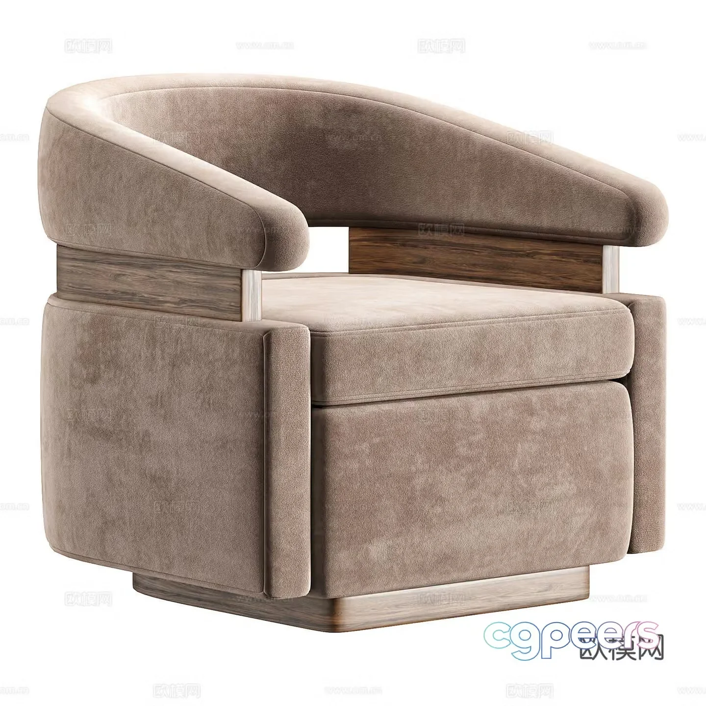 Modern single sofa casual sofa 3d model