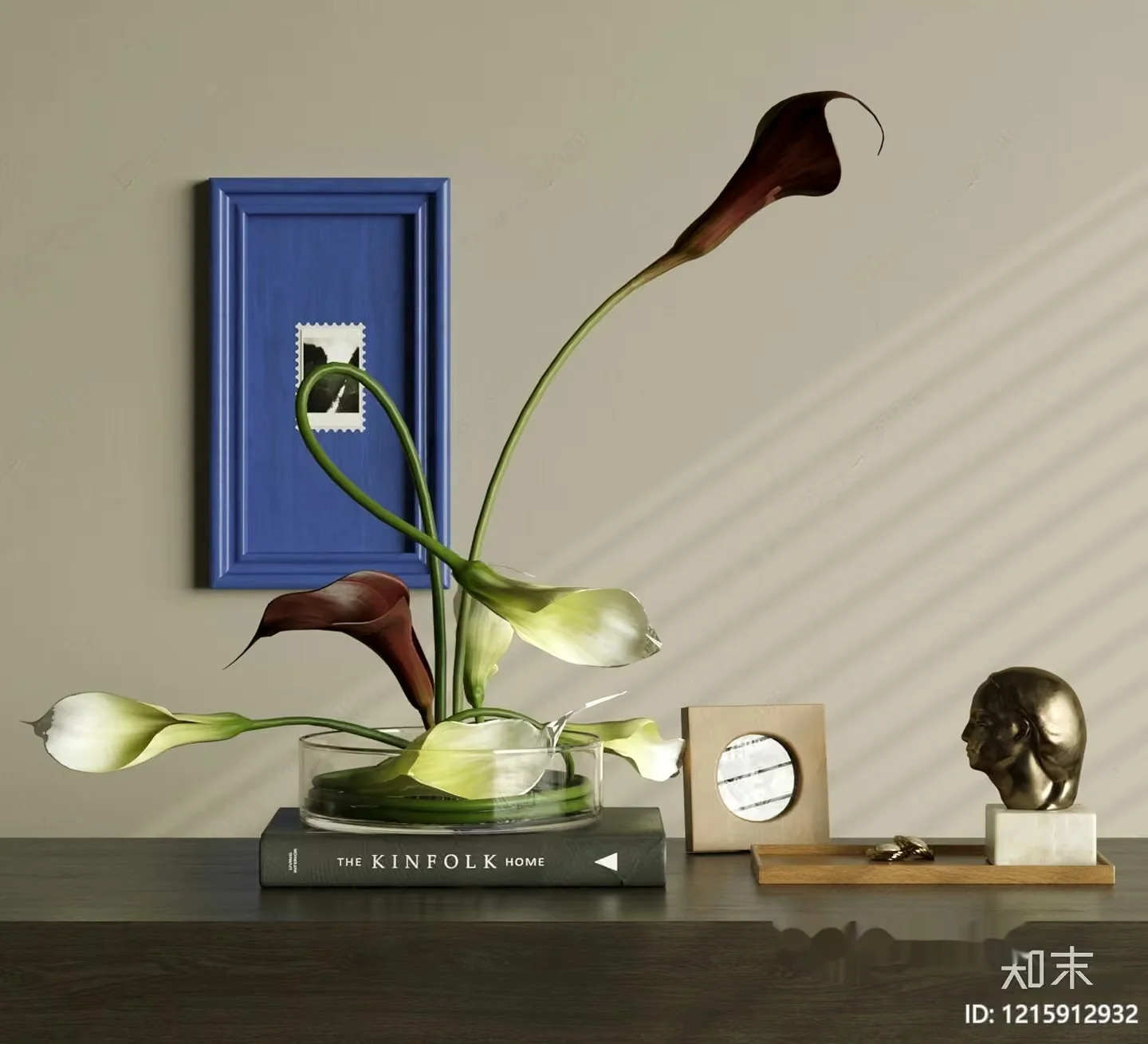 A Single Flower In A Glass Vase 3D Model – 14166 – VRAY Render