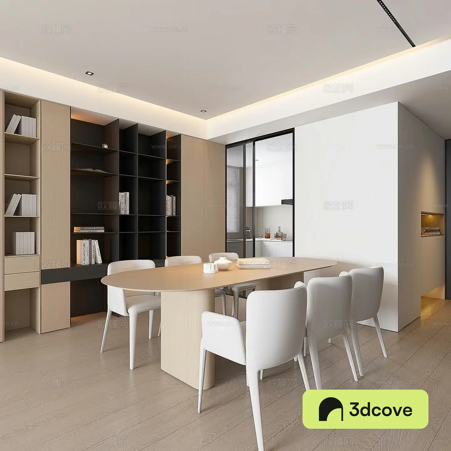 Modern restaurant Cream style restaurant Log restaurant Modern dining table and chairs Modern wine cabinet Minimalist