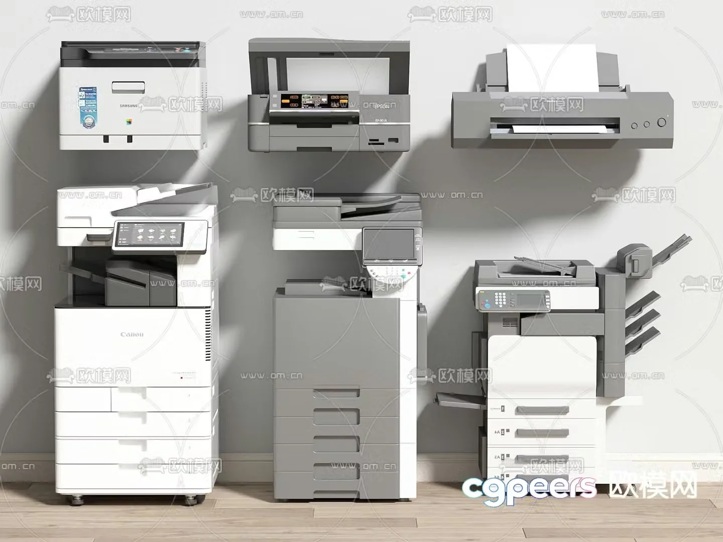 Printer Copier Scanner Shredder 3d model