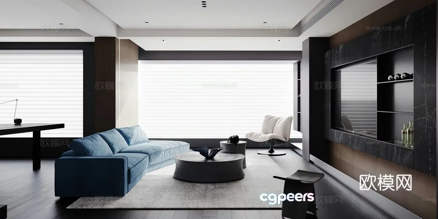 Modern living room 3d model