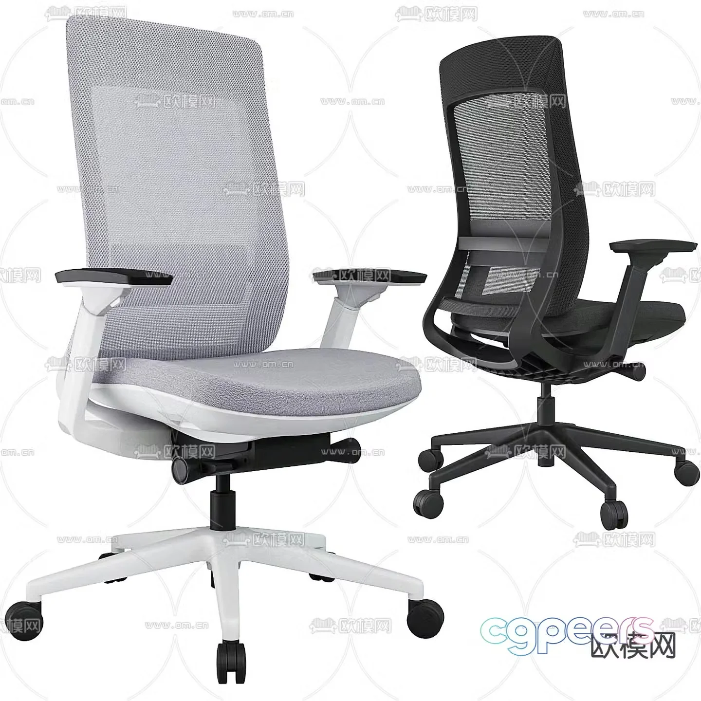 Office chair staff chair 3d model