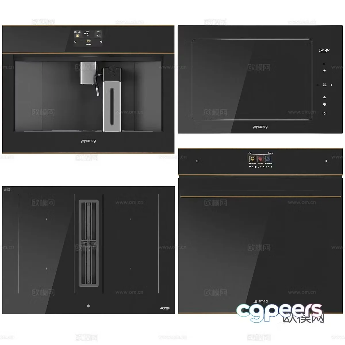 SMEG Kitchen Appliances 3D Model