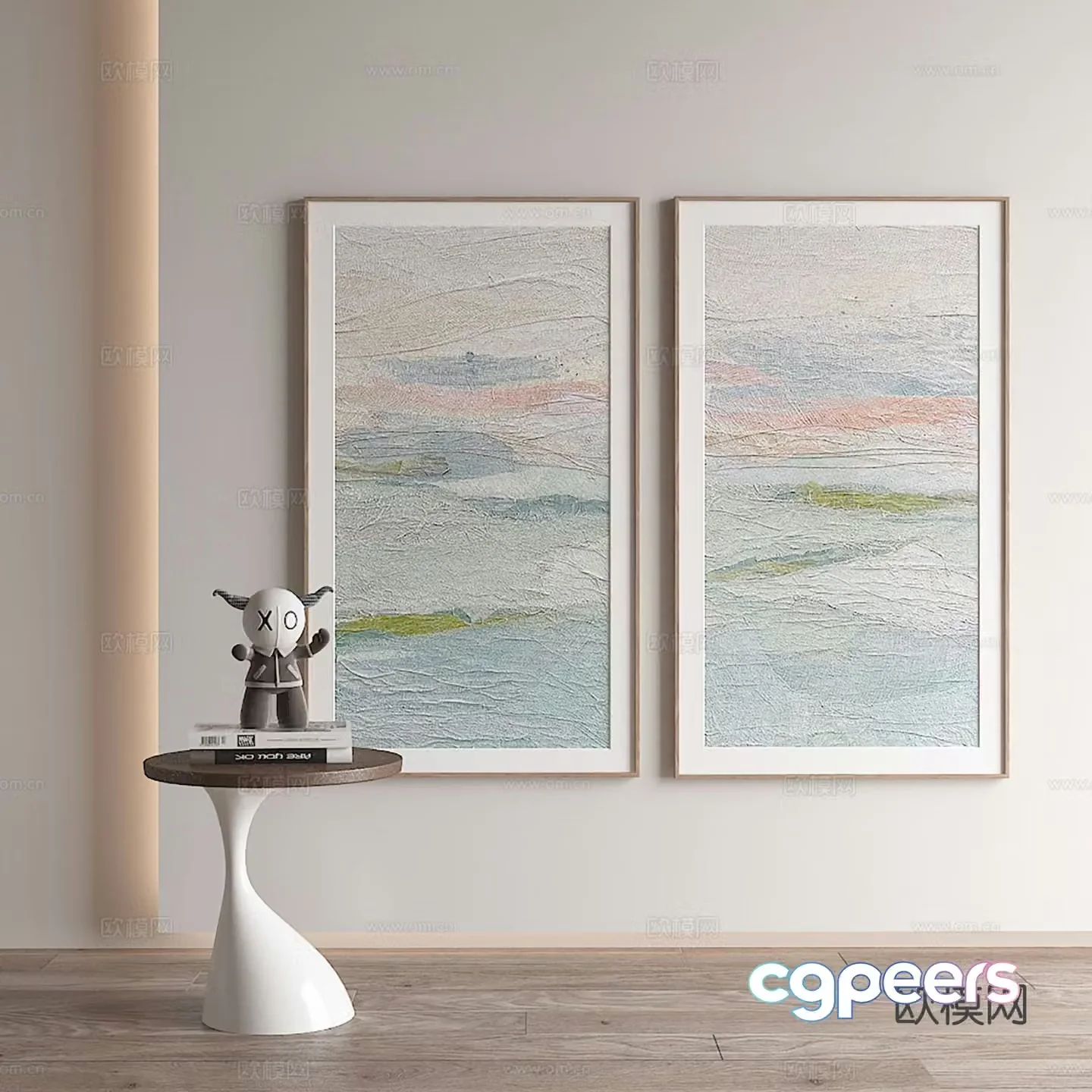 Decorative painting texture painting hanging painting 3d model