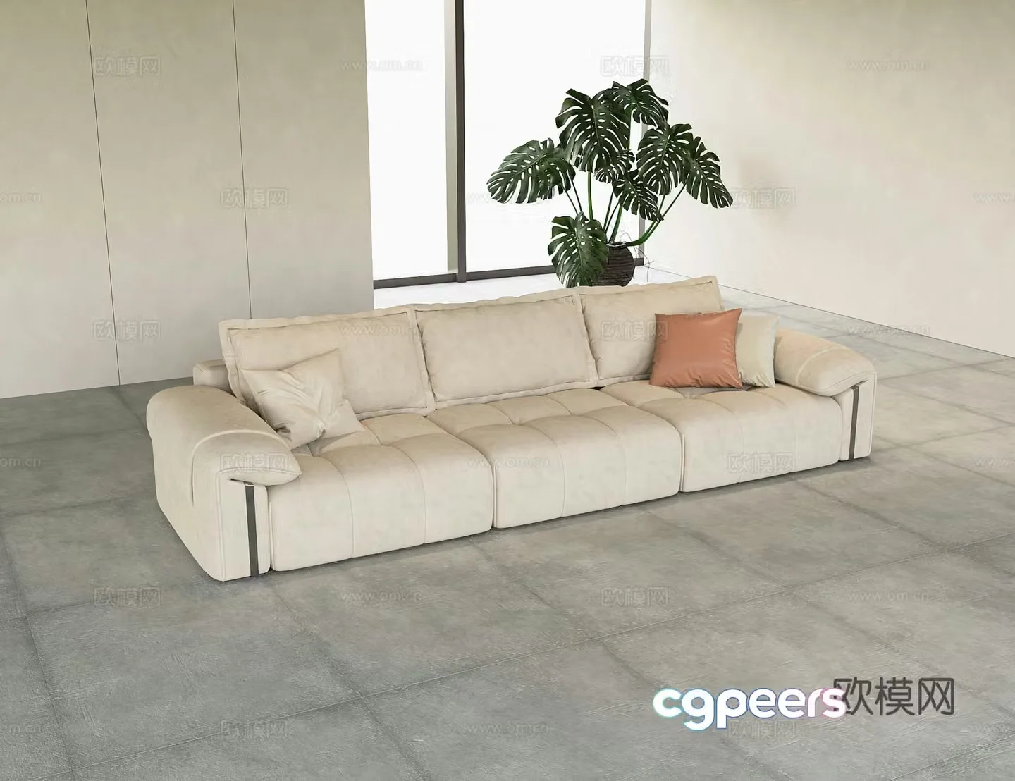 Modern Italian sofa 3d model