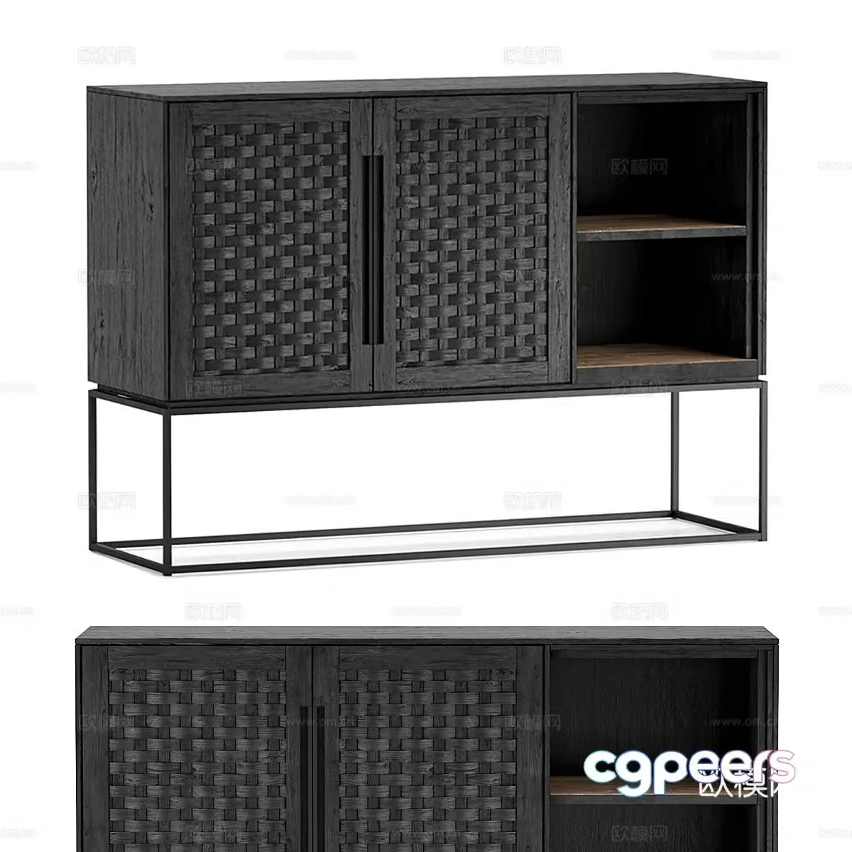 New Chinese style light luxury Karma sideboard 3D model