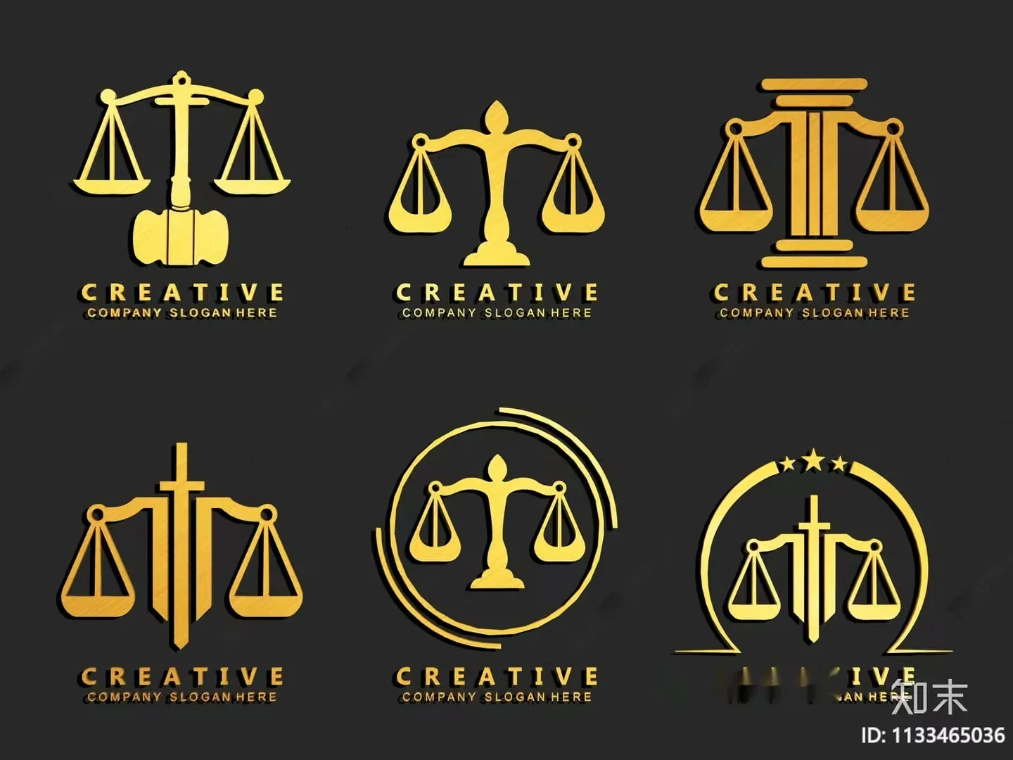 Gold Scales 3D Model – 2273 – VRAY Render