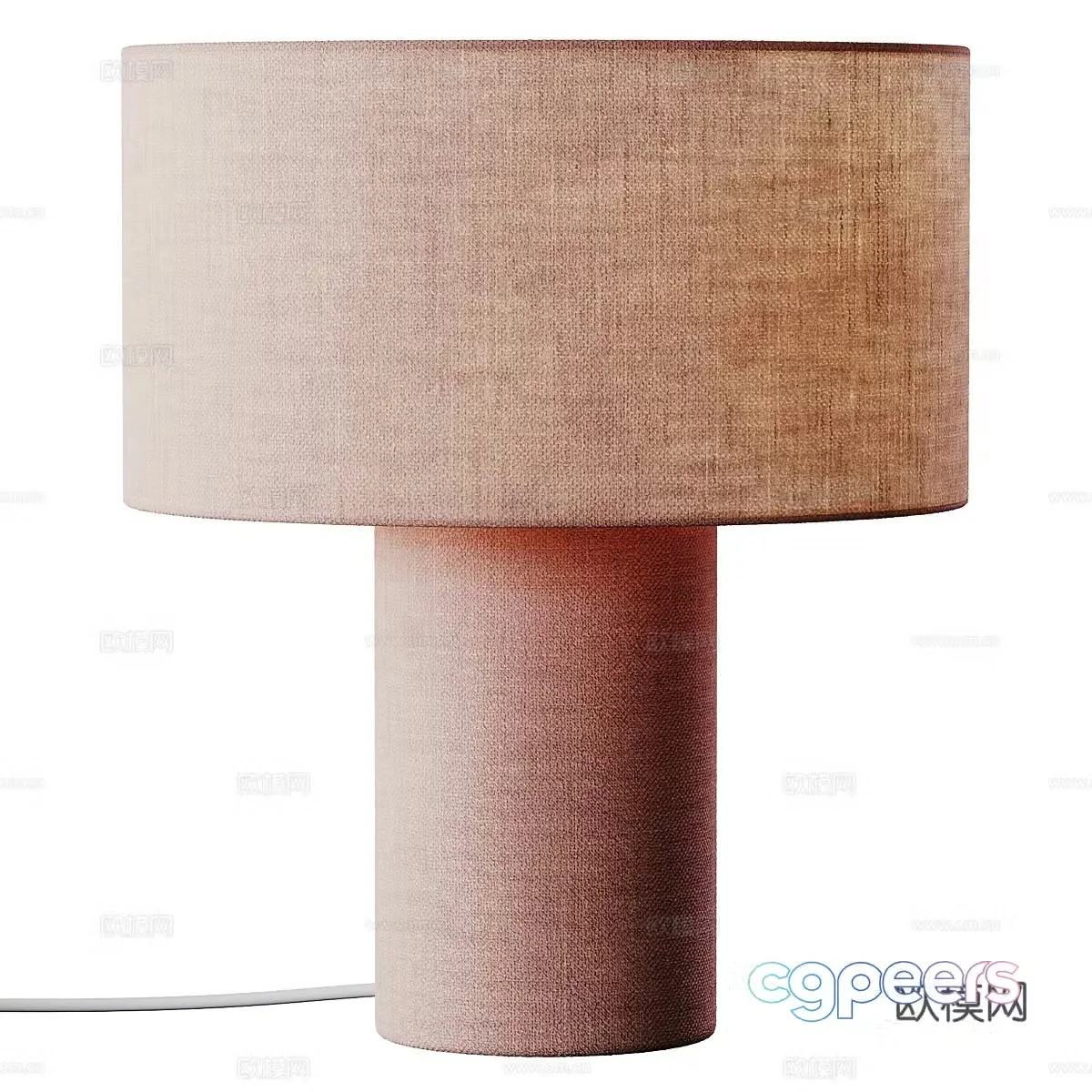 New Chinese style fabric table lamp 3D model