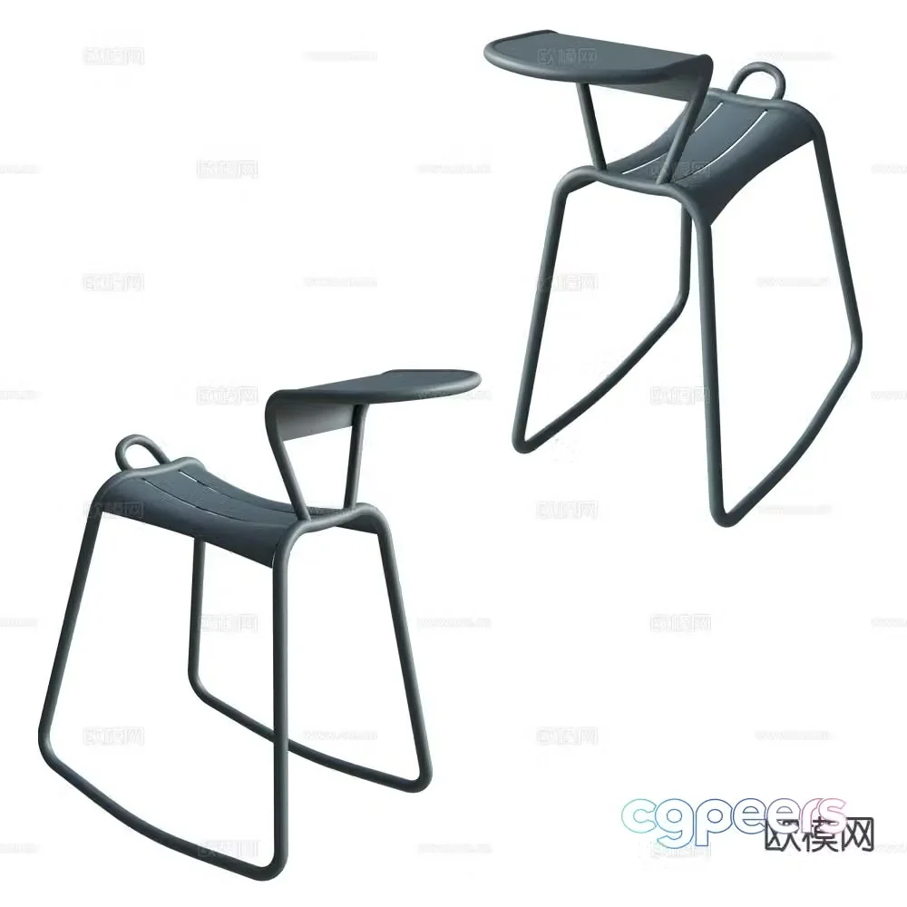Fermob baby chair baby dining chair 3d model