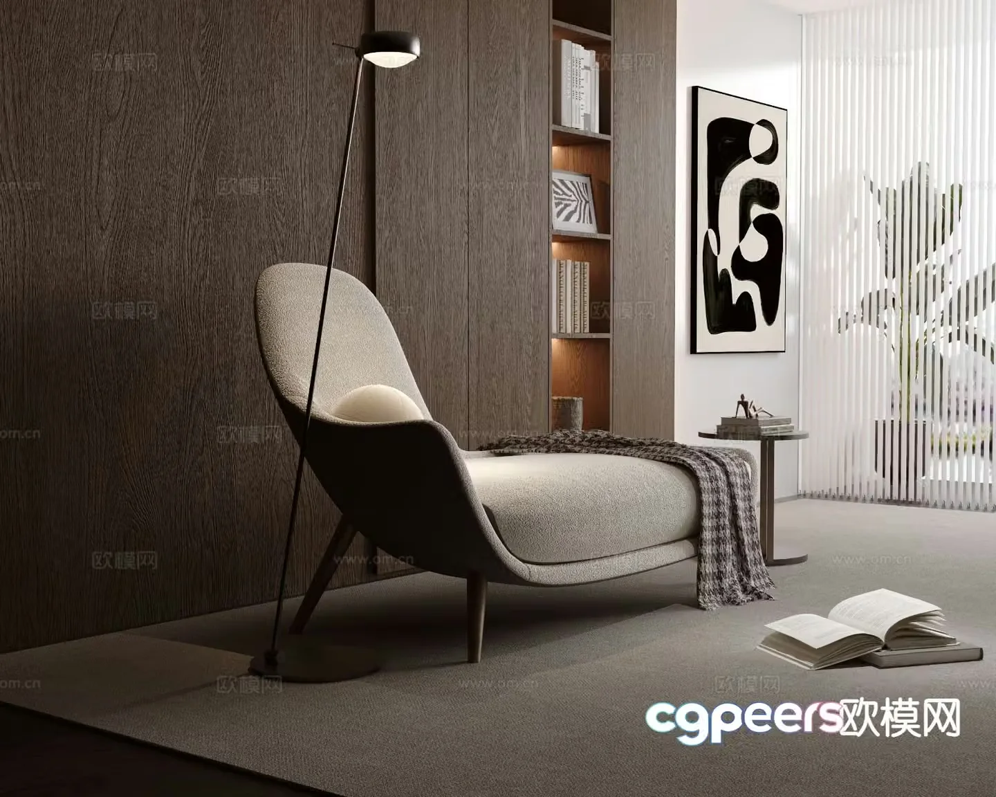 Modern Concubine Sofa Imperial Chair 3D Model