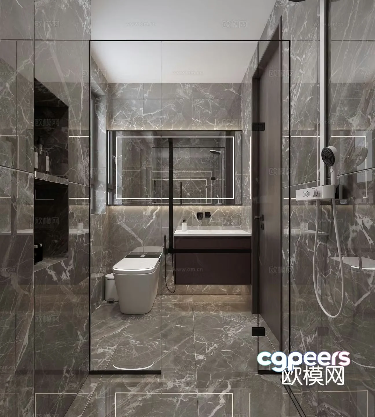 Modern bathroom bathroom 3d model