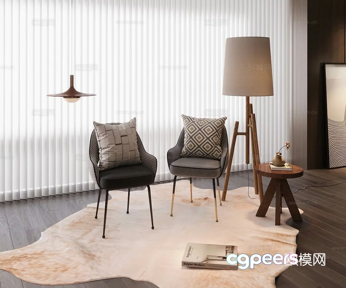 Light luxury chair 3d model