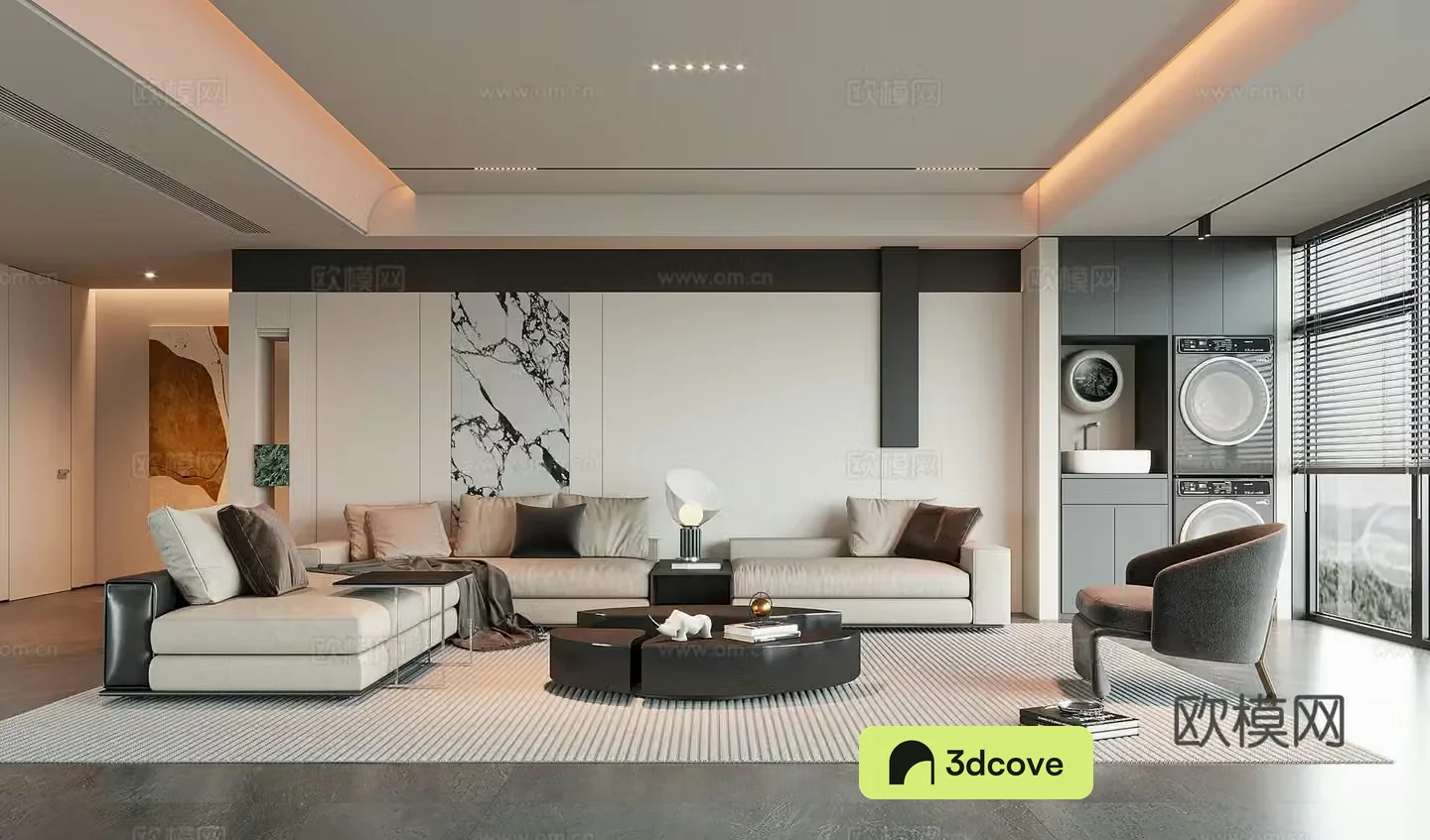 Modern light luxury living room