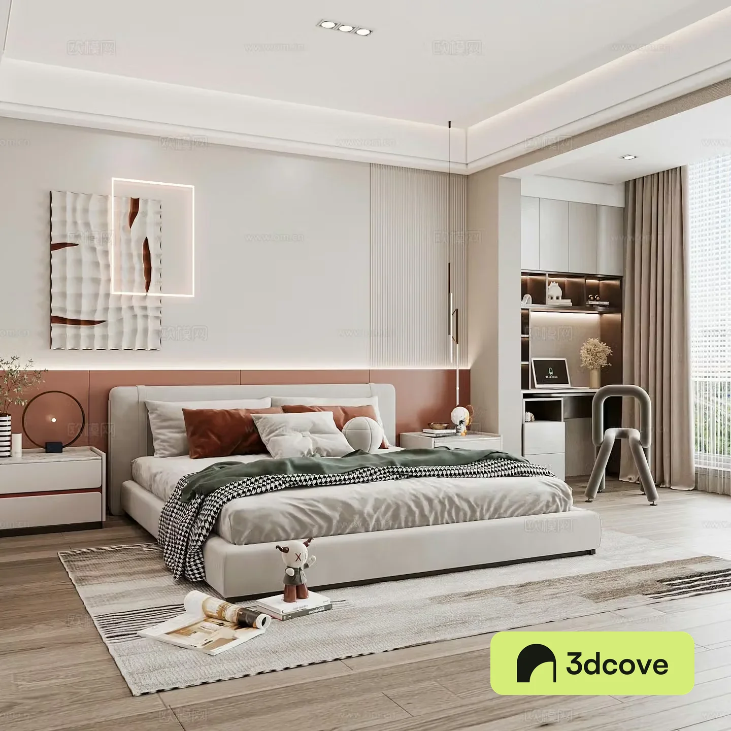 Modern home bedroom Modern bedroom Italian bedroom Simple bedroom Italian bed