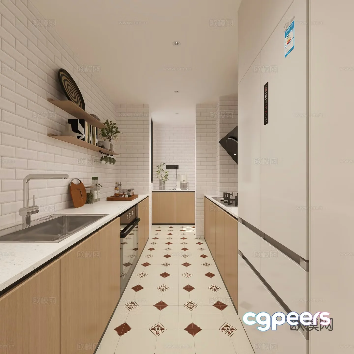 Nordic kitchen 3d model