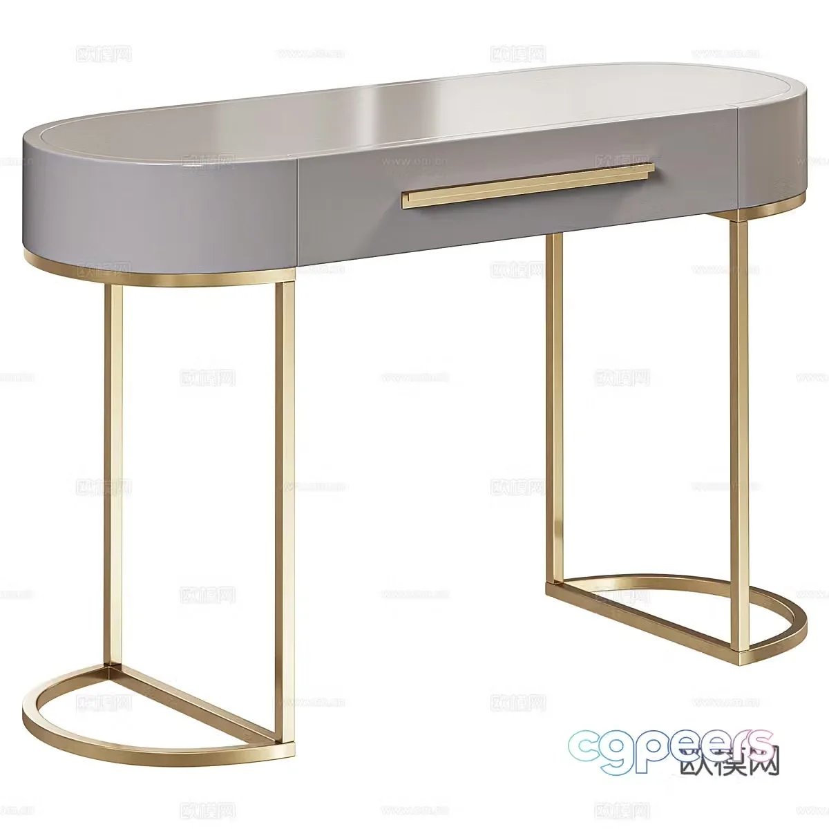 Modern light luxury dressing table 3D model