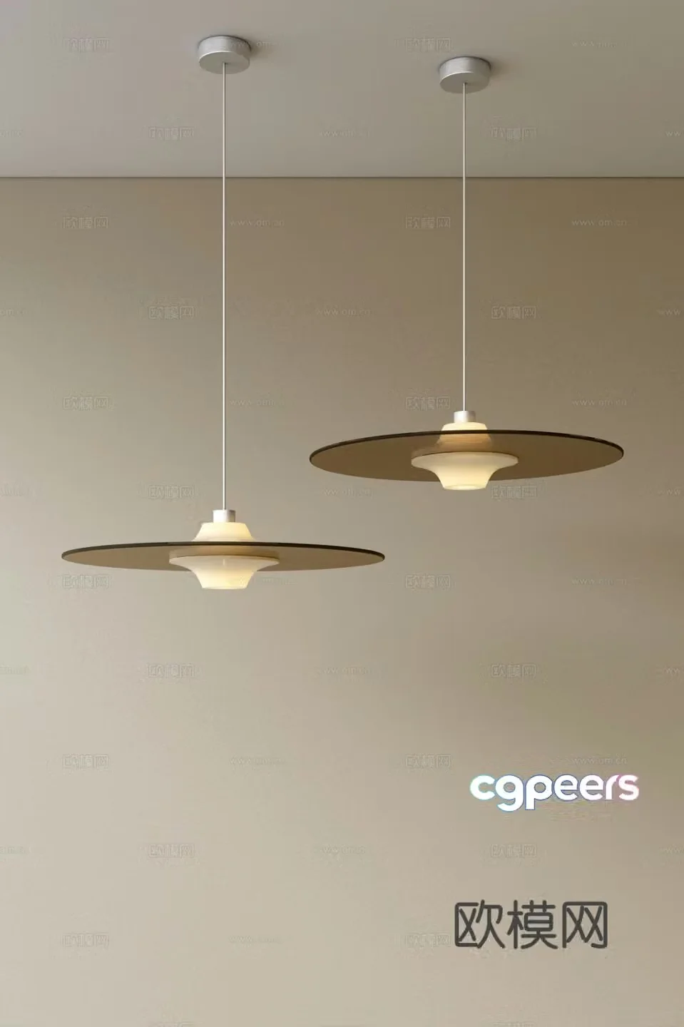 Light luxury chandelier acrylic chandelier restaurant chandelier 3D model