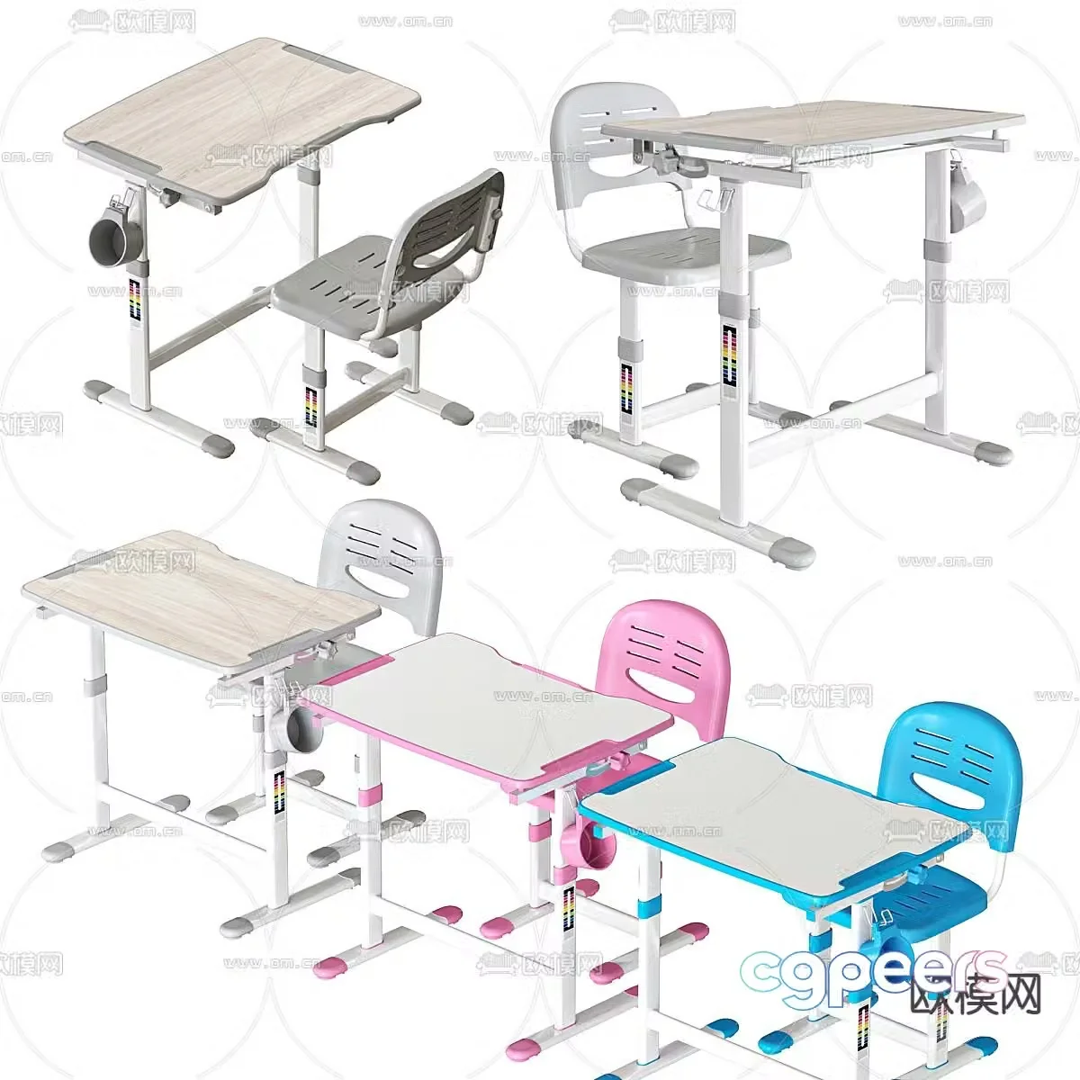 Children’s desk study table 3d model