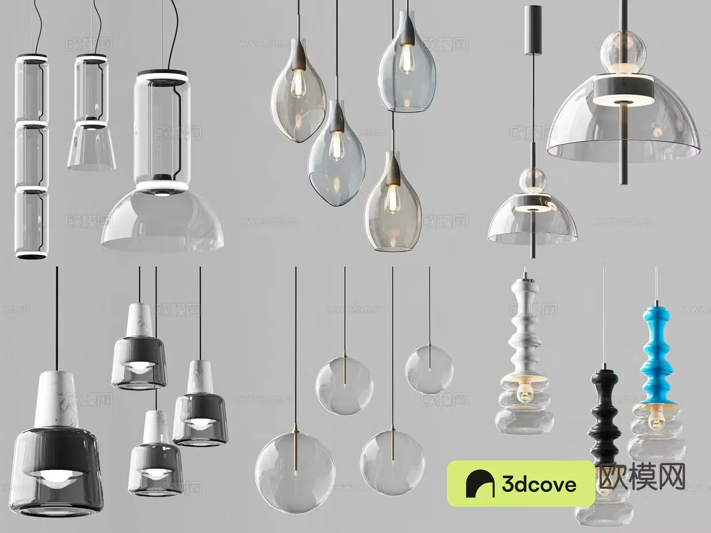 Modern chandelier glass chandelier restaurant chandelier