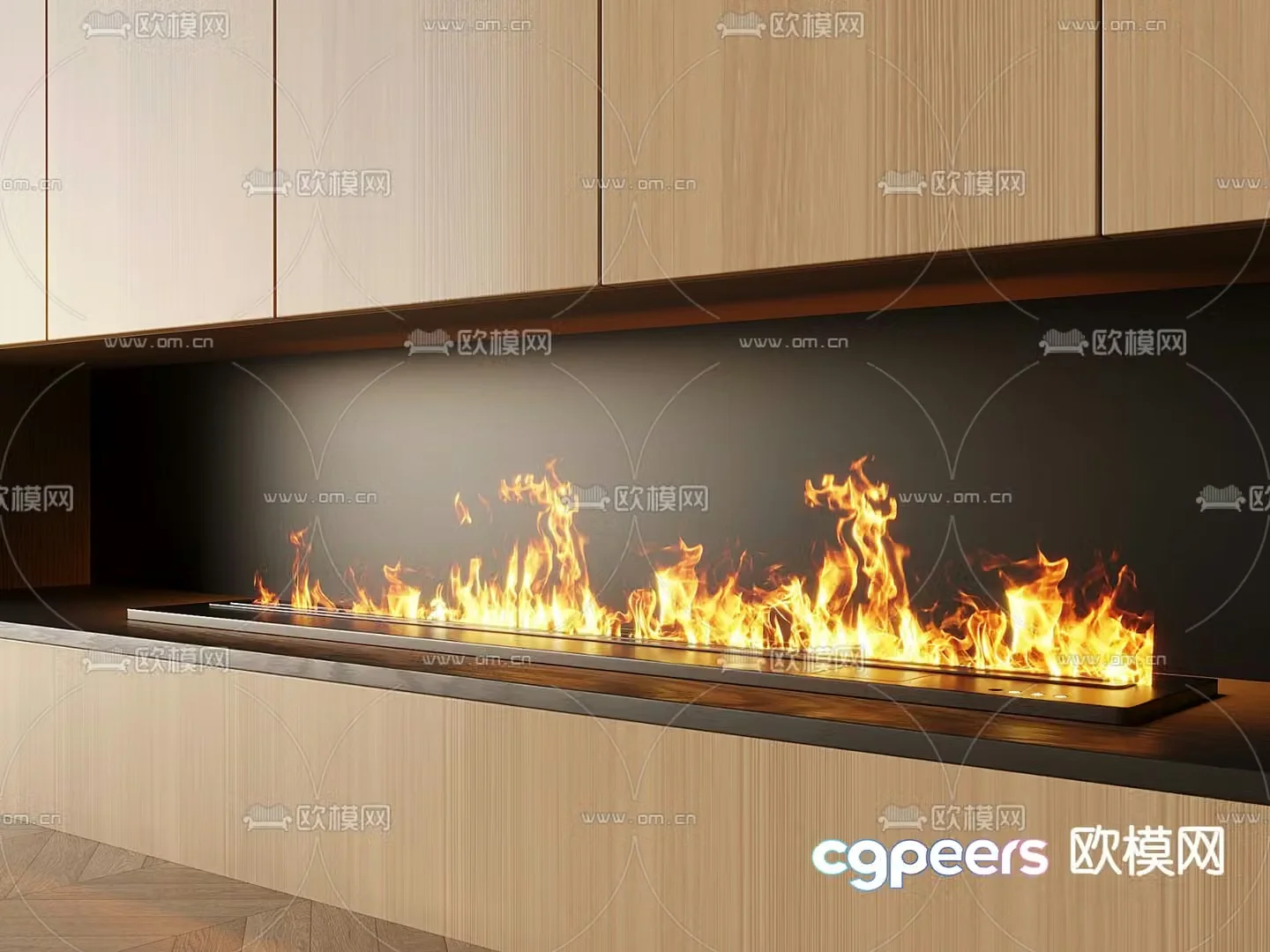 electronic fireplace stove 3d model