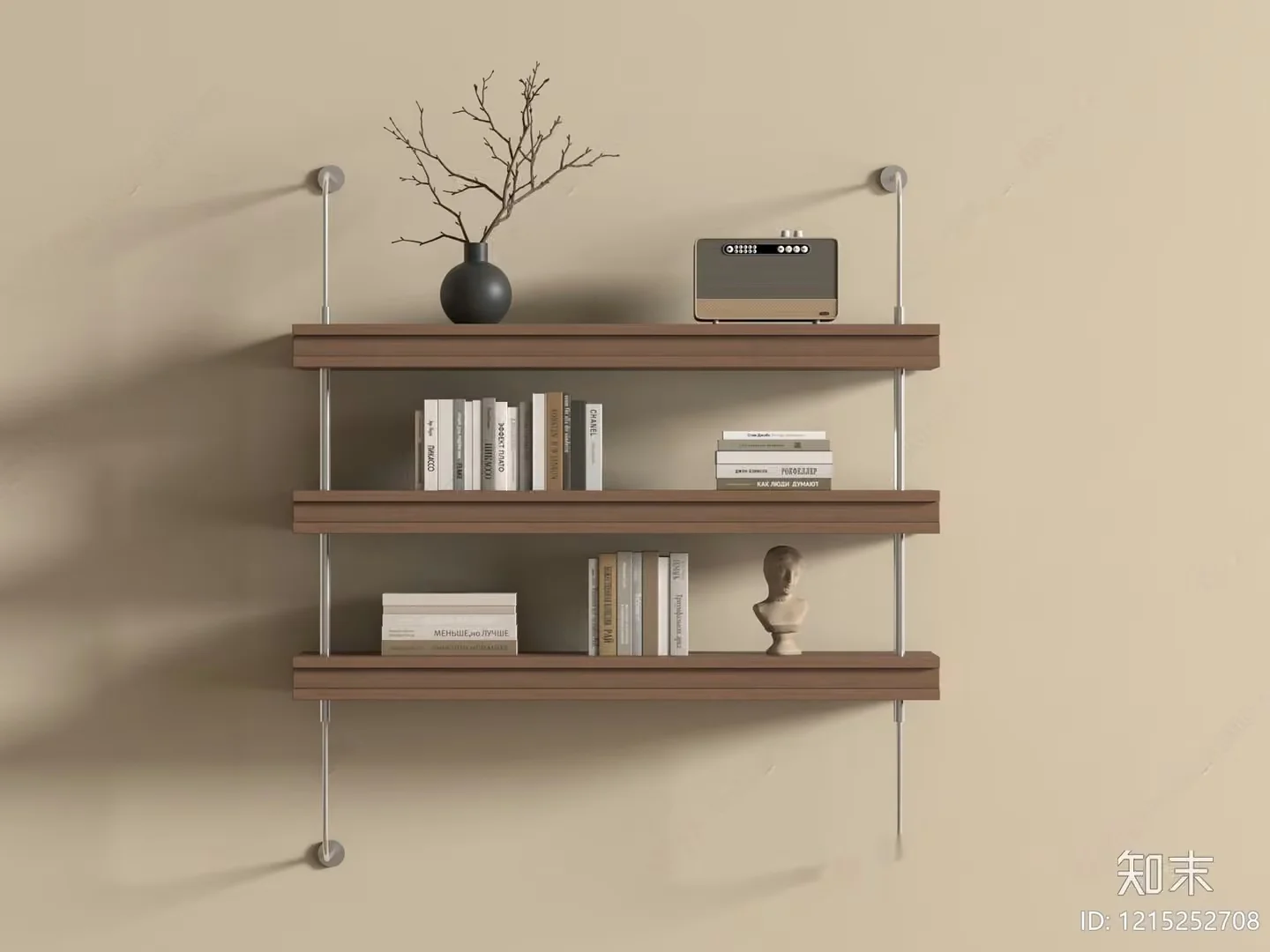 Wall-Mounted Shelving 3D Model – 17639 – VRAY Render