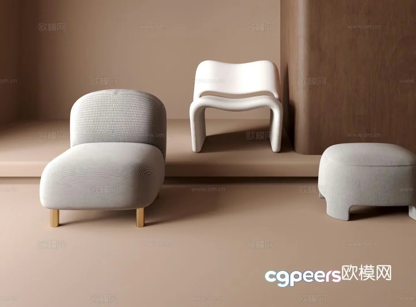 Single sofa 3d model