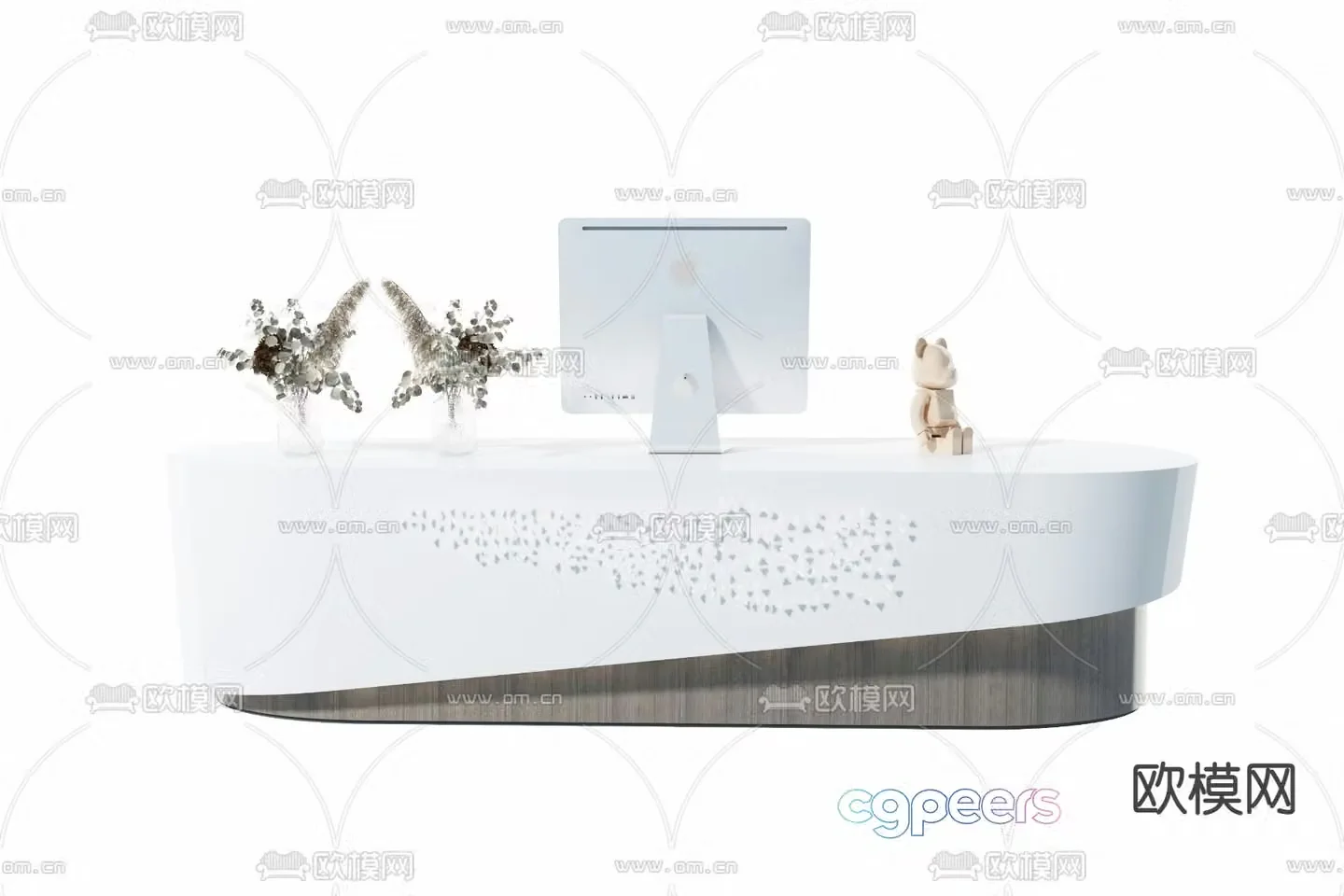 Office reception desk 3d model