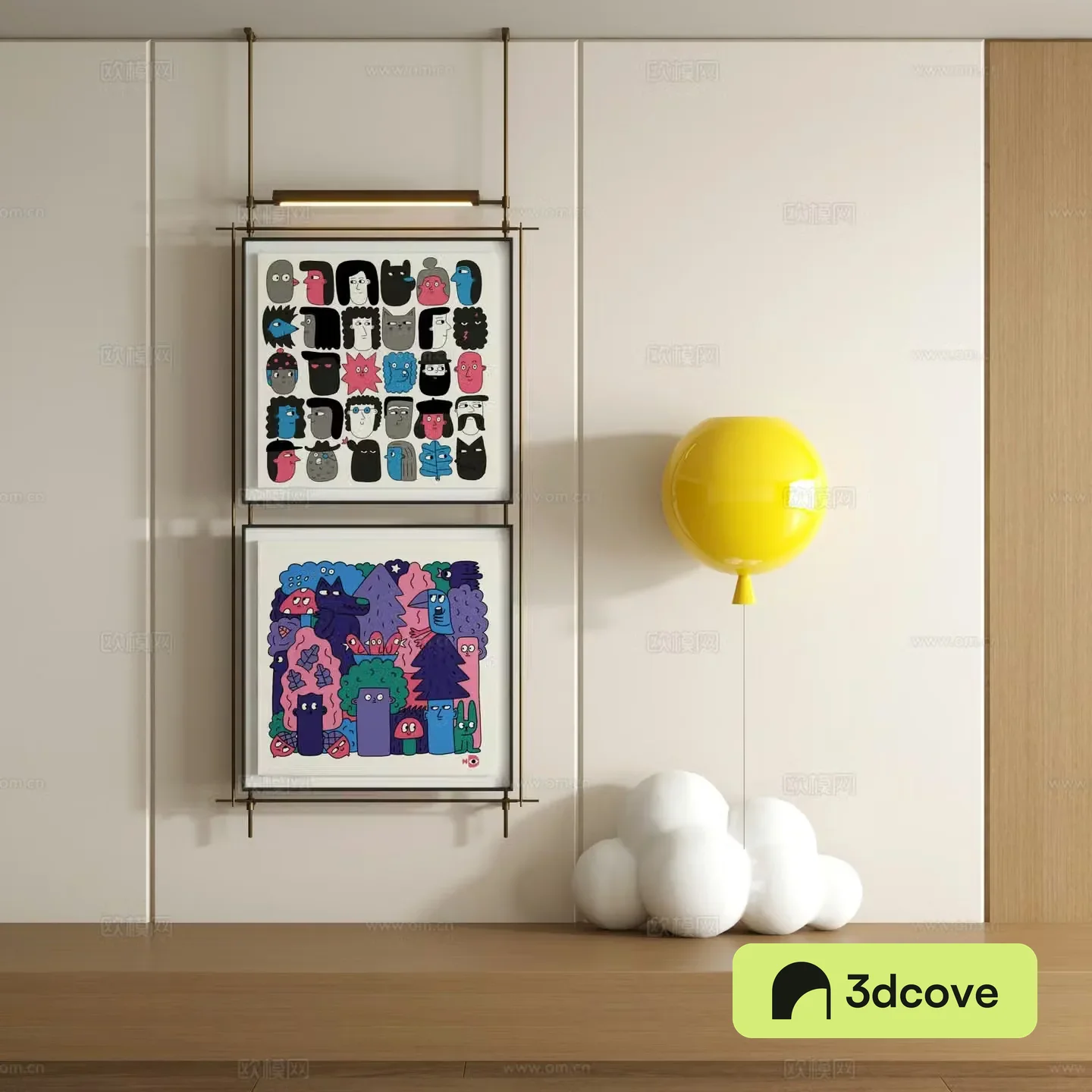 Modern graffiti decorative painting