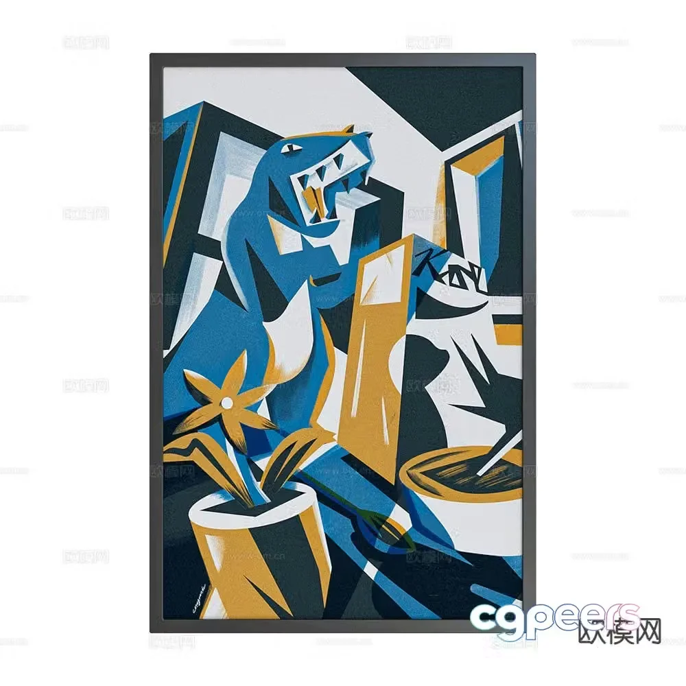 NC Design cartoon hanging painting decorative painting 3d model