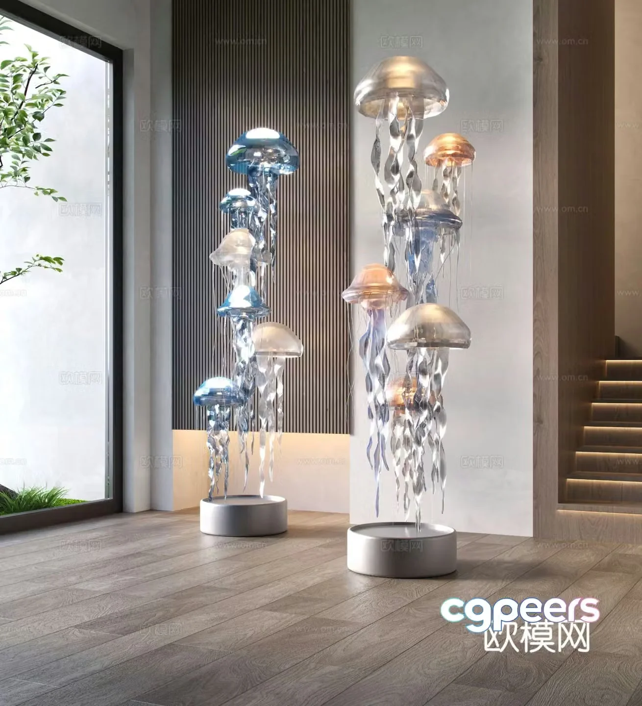 Jellyfish floor lamp 3d model