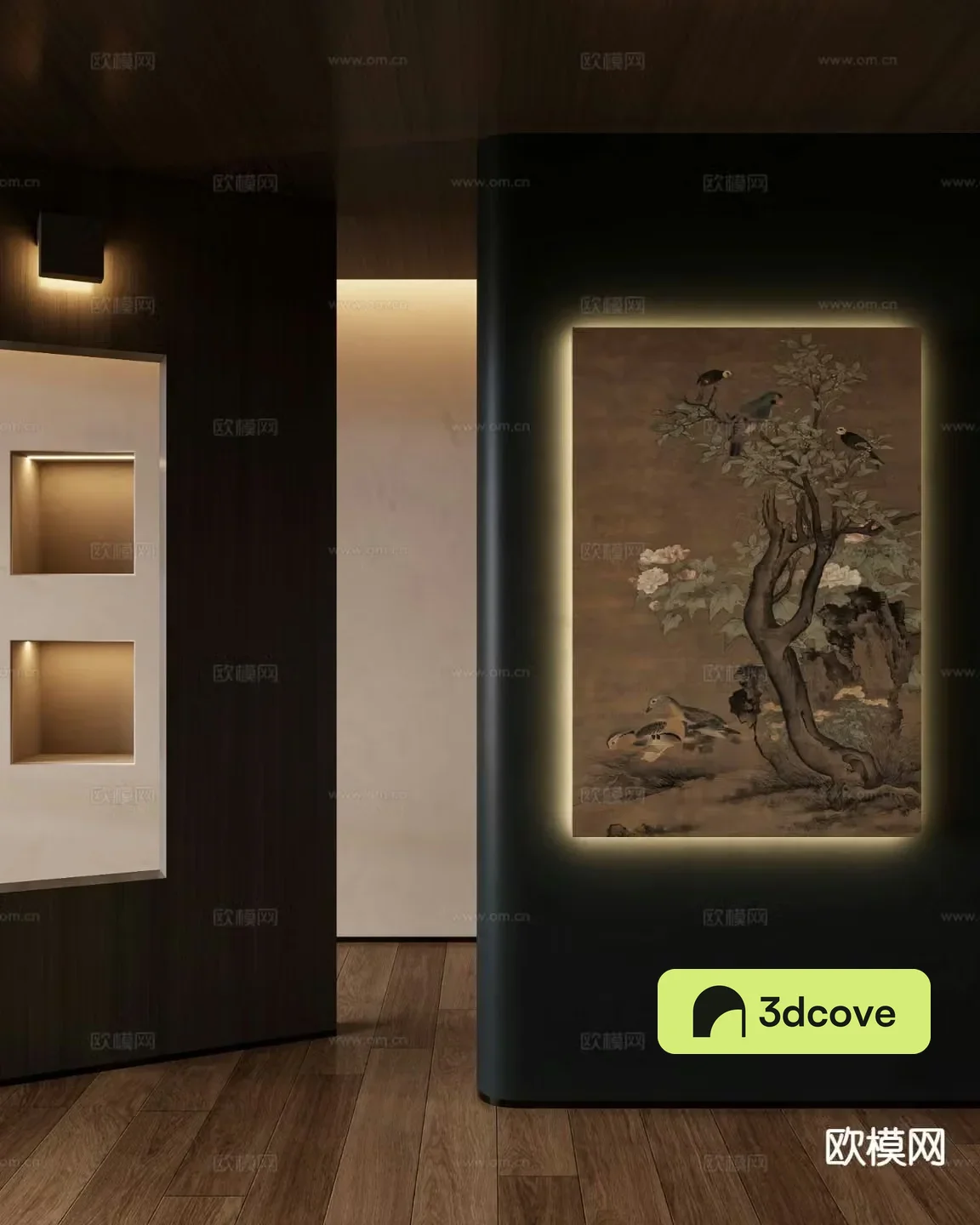 New Chinese style flower and bird painting decorative painting