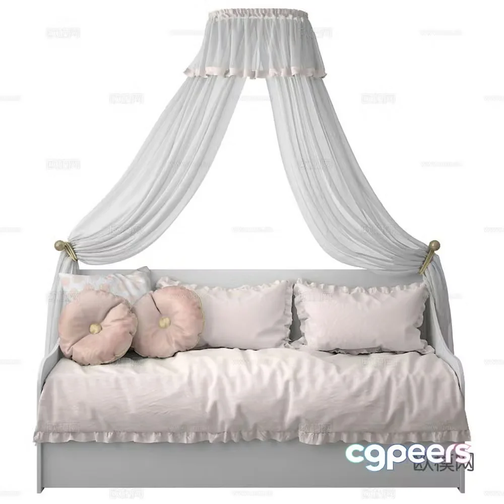 Princess Bed 3D Model