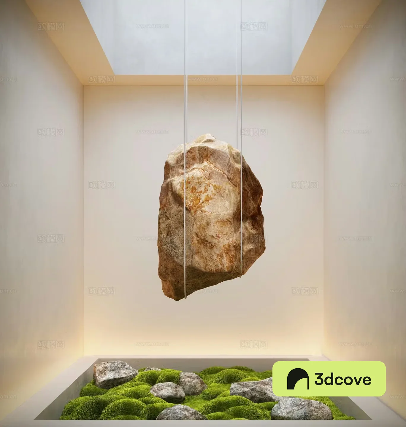 Modern interior landscape landscaping moss landscape sketch landscape stone patio small landscape