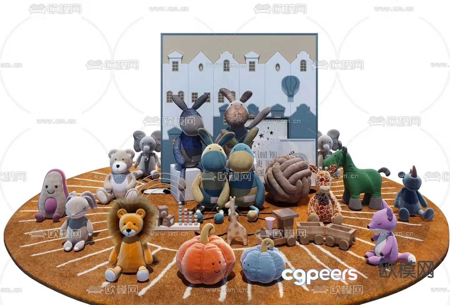 Modern children’s plush toy 3d model