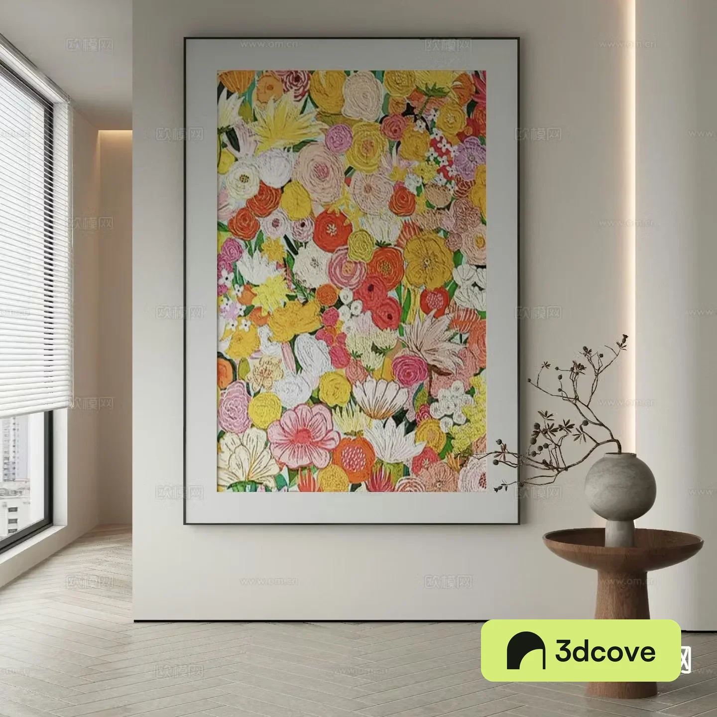 Modern decorative painting flower hanging painting