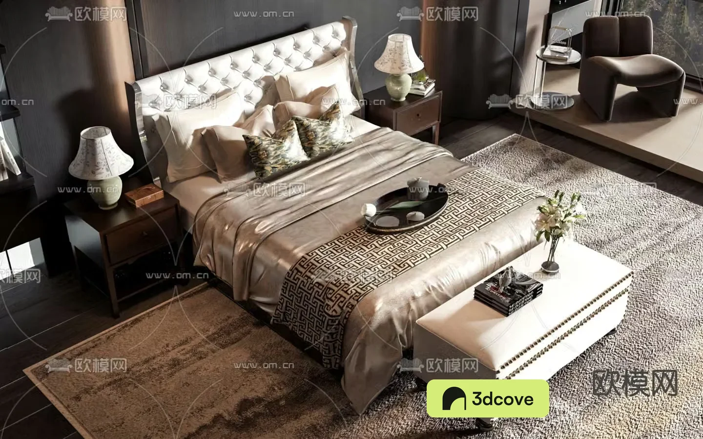 European double bed