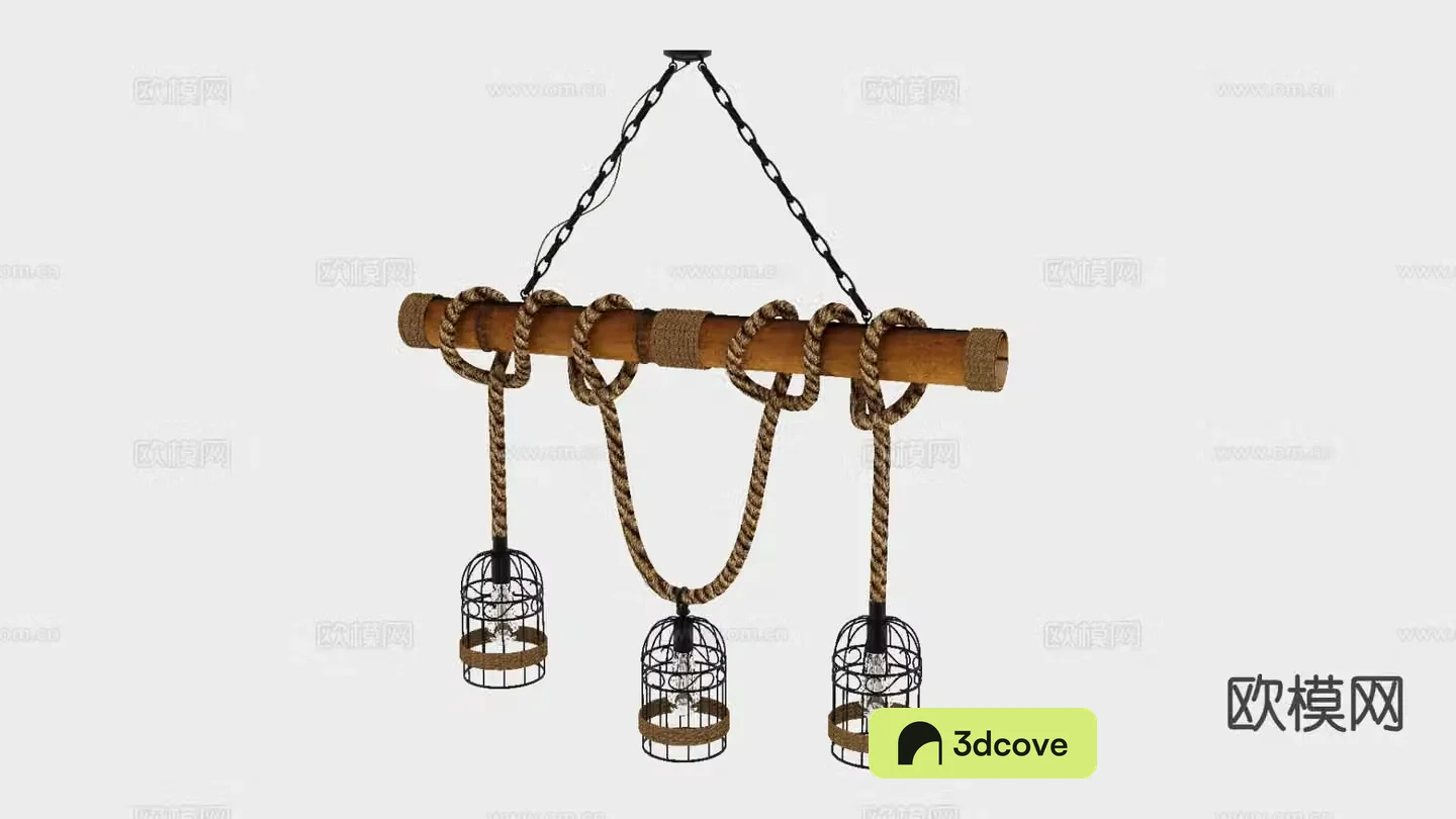 Industrial style chandelier
