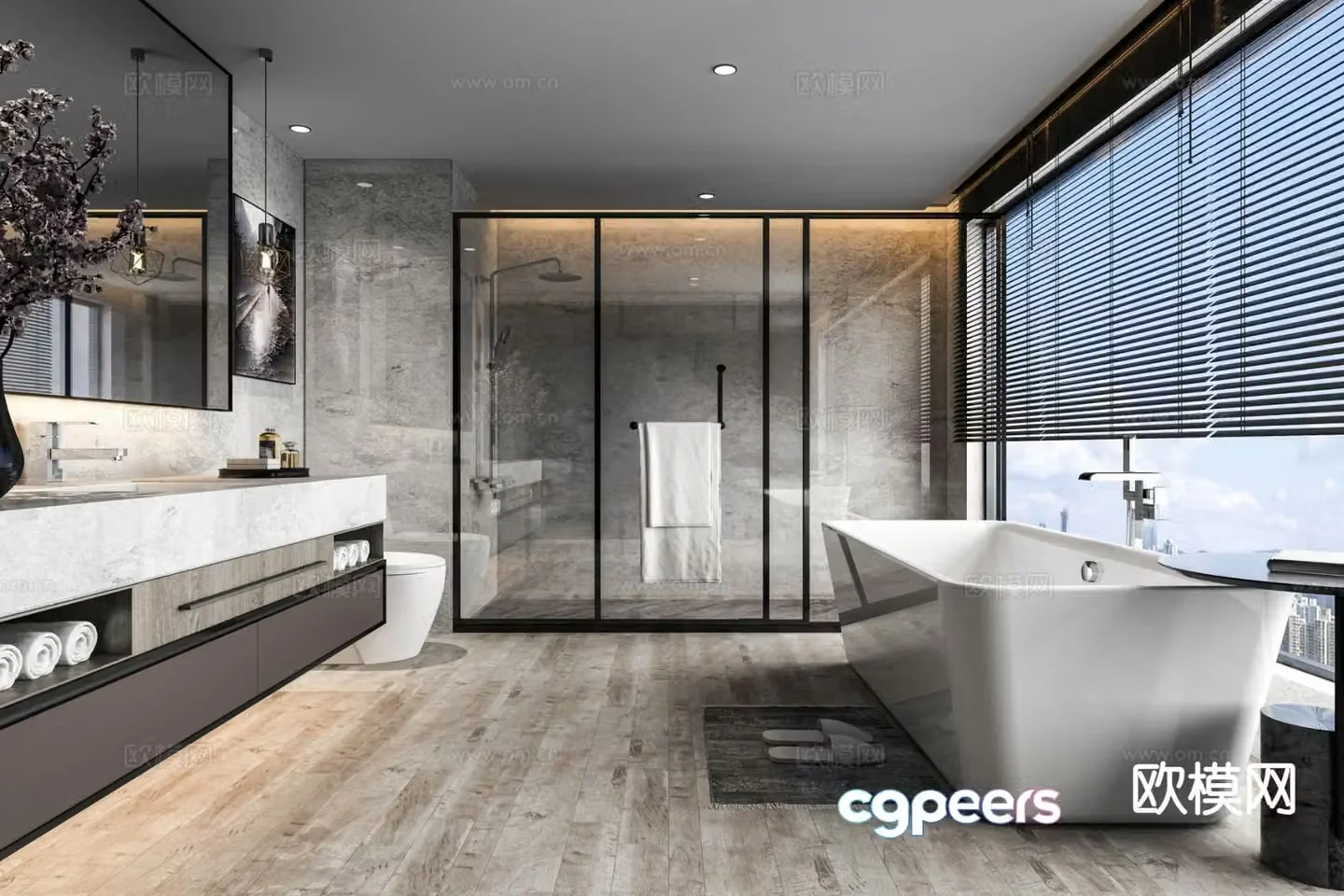Modern bathroom bathroom 3d model