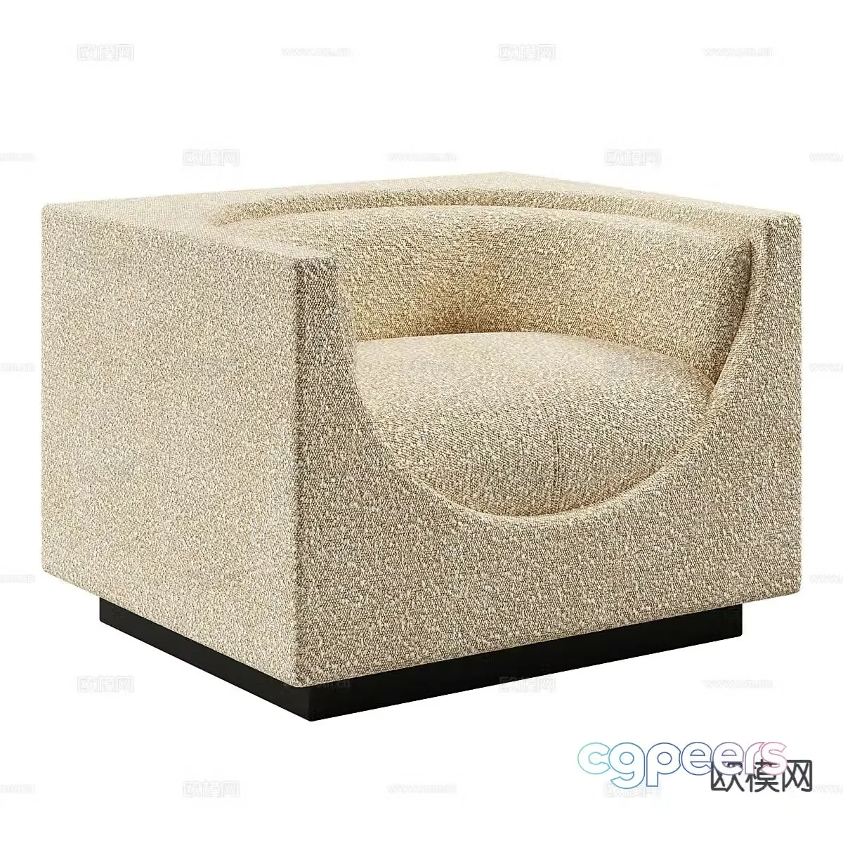 Modern single sofa 3d model