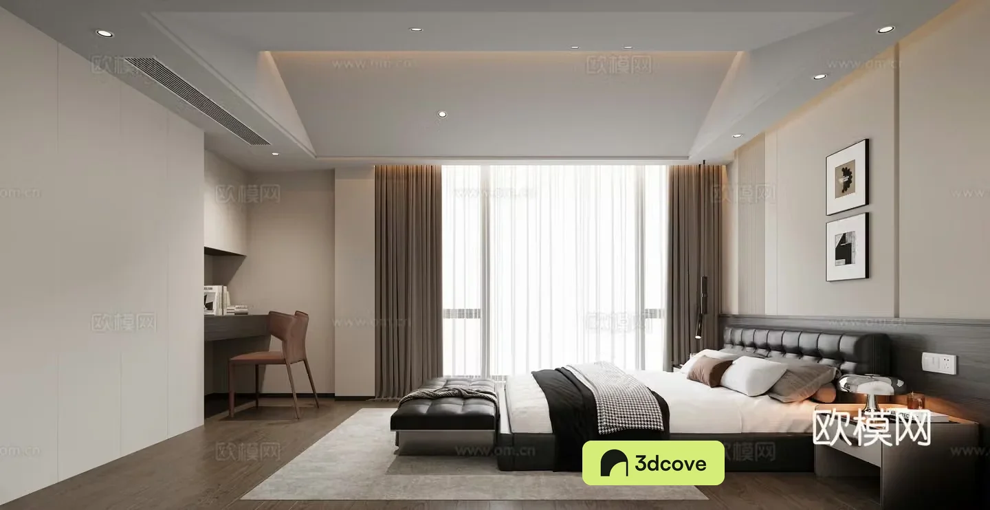 Modern master bedroom