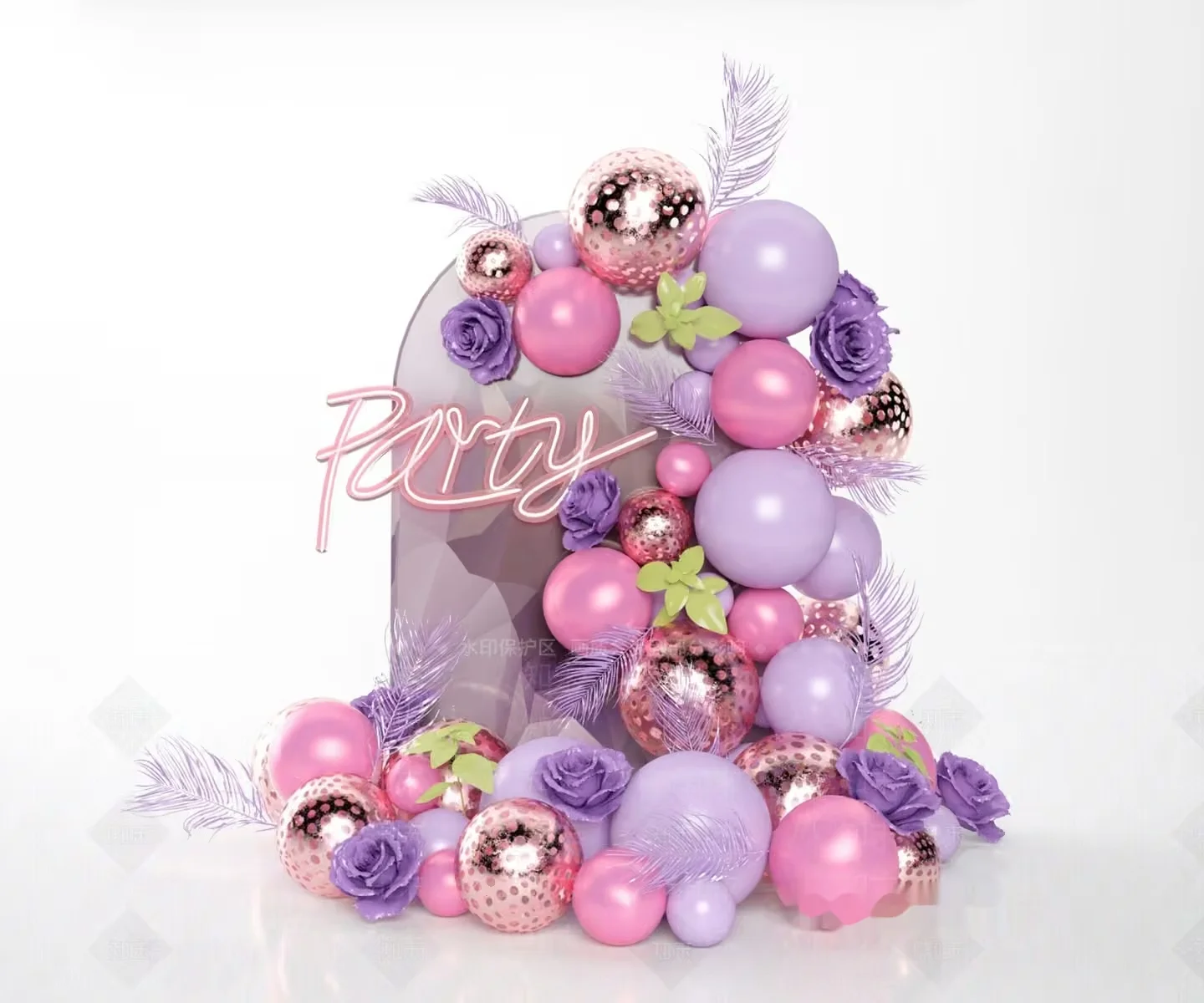 A Balloon Display 3D Model – 14719 – VRAY Render