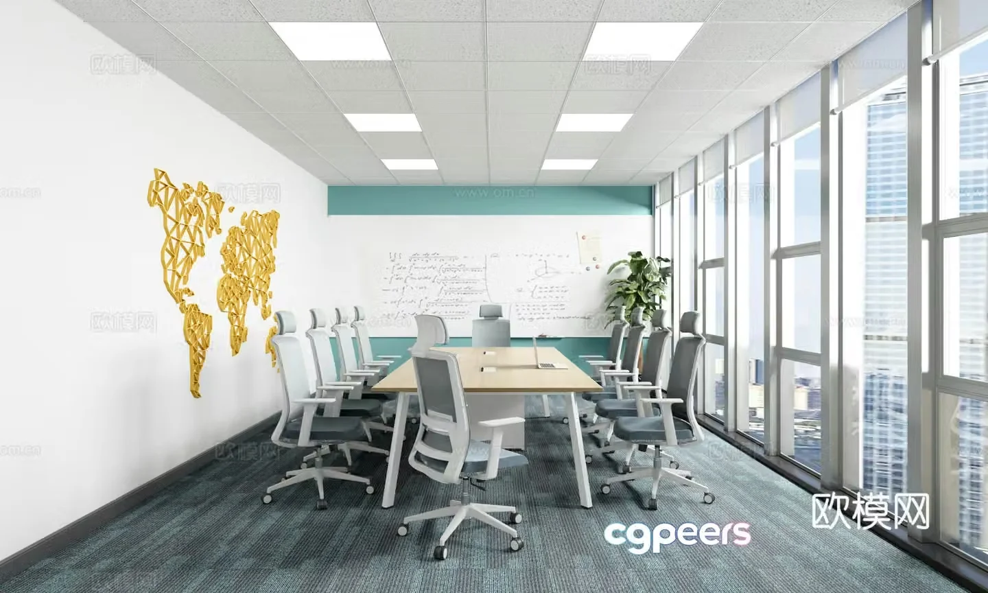 Modern conference room 3D model
