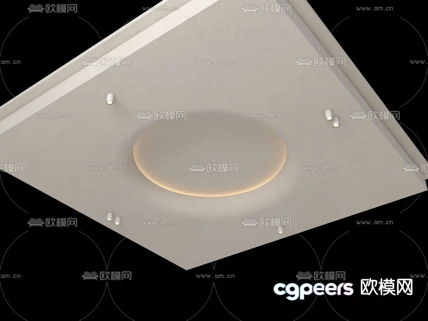 Wasabi wind ceiling lamp round lamp ambient lamp 3d model