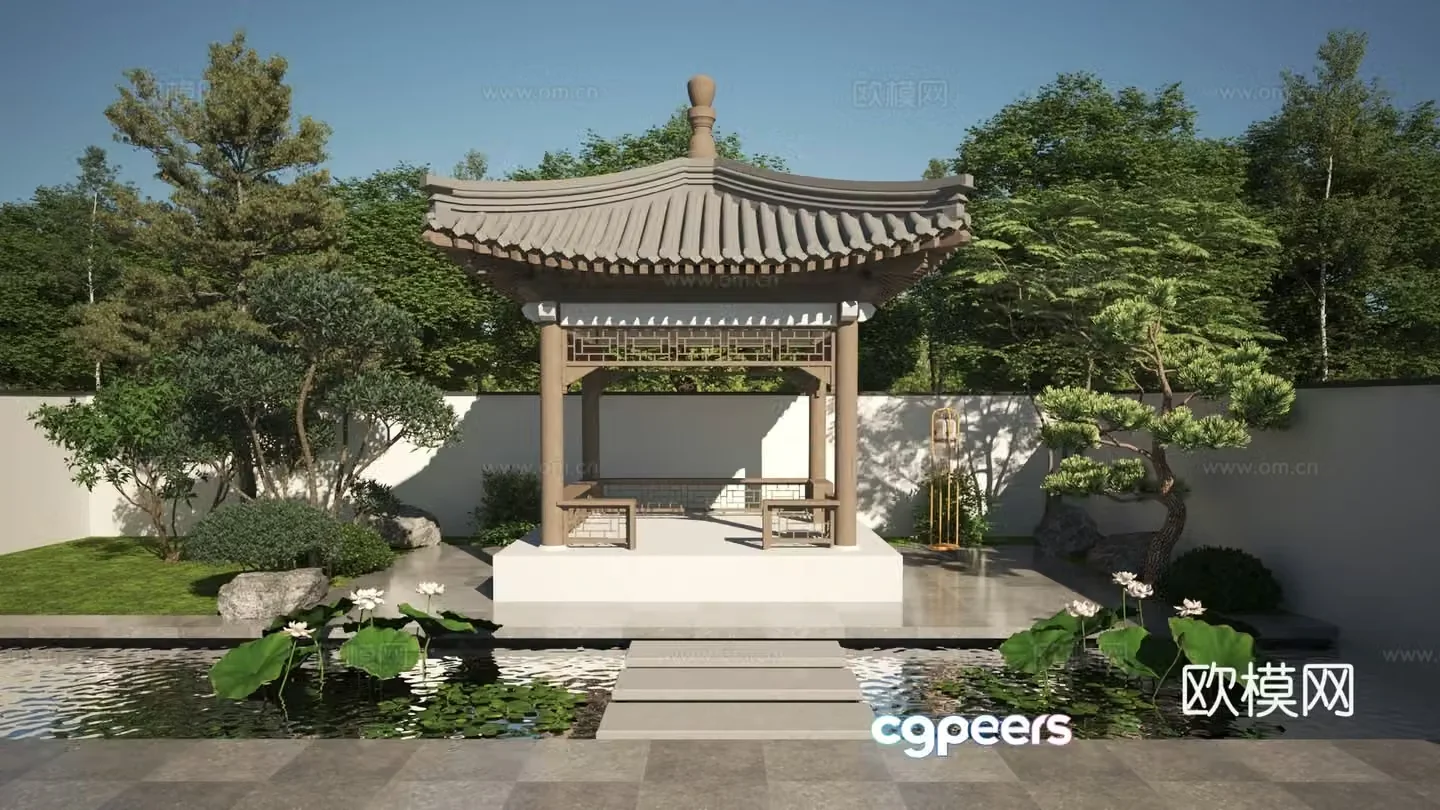 Chinese pavilion 3D model