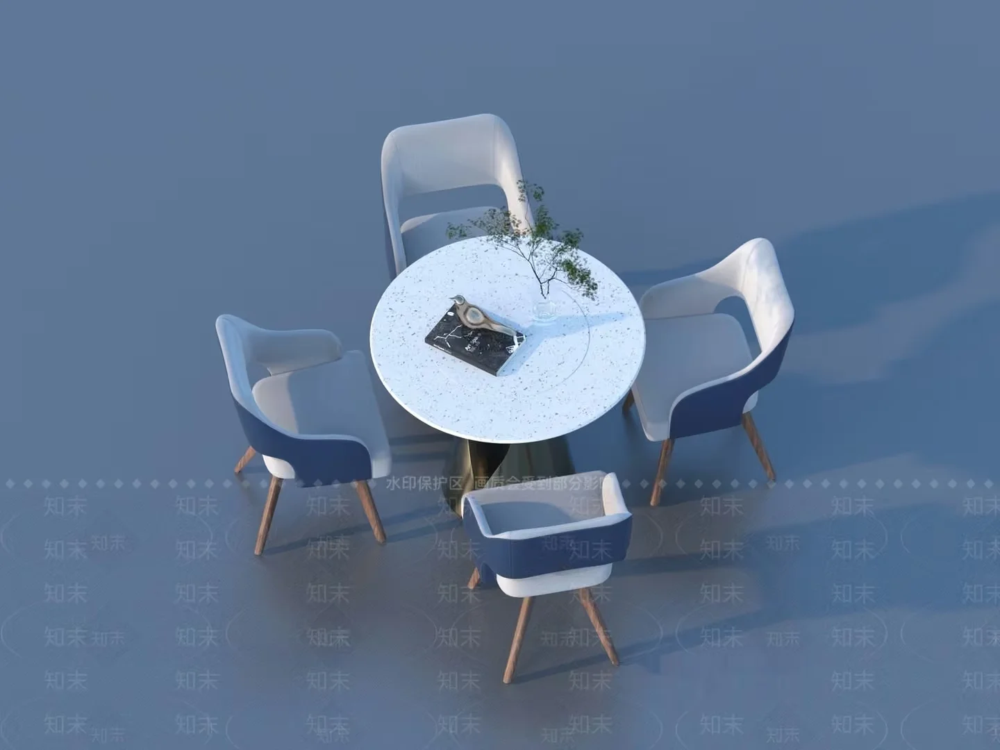 Modern Dining Table 3D Model – 11876 – VRAY Render