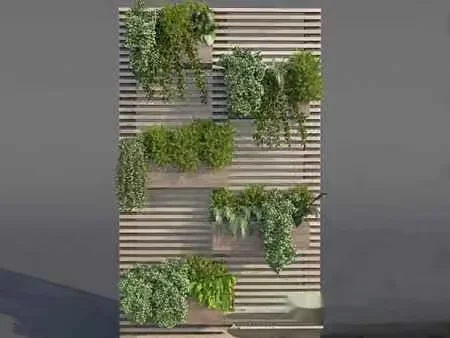 A Vertical Garden Wall 3D Model – 12828 – VRAY Render