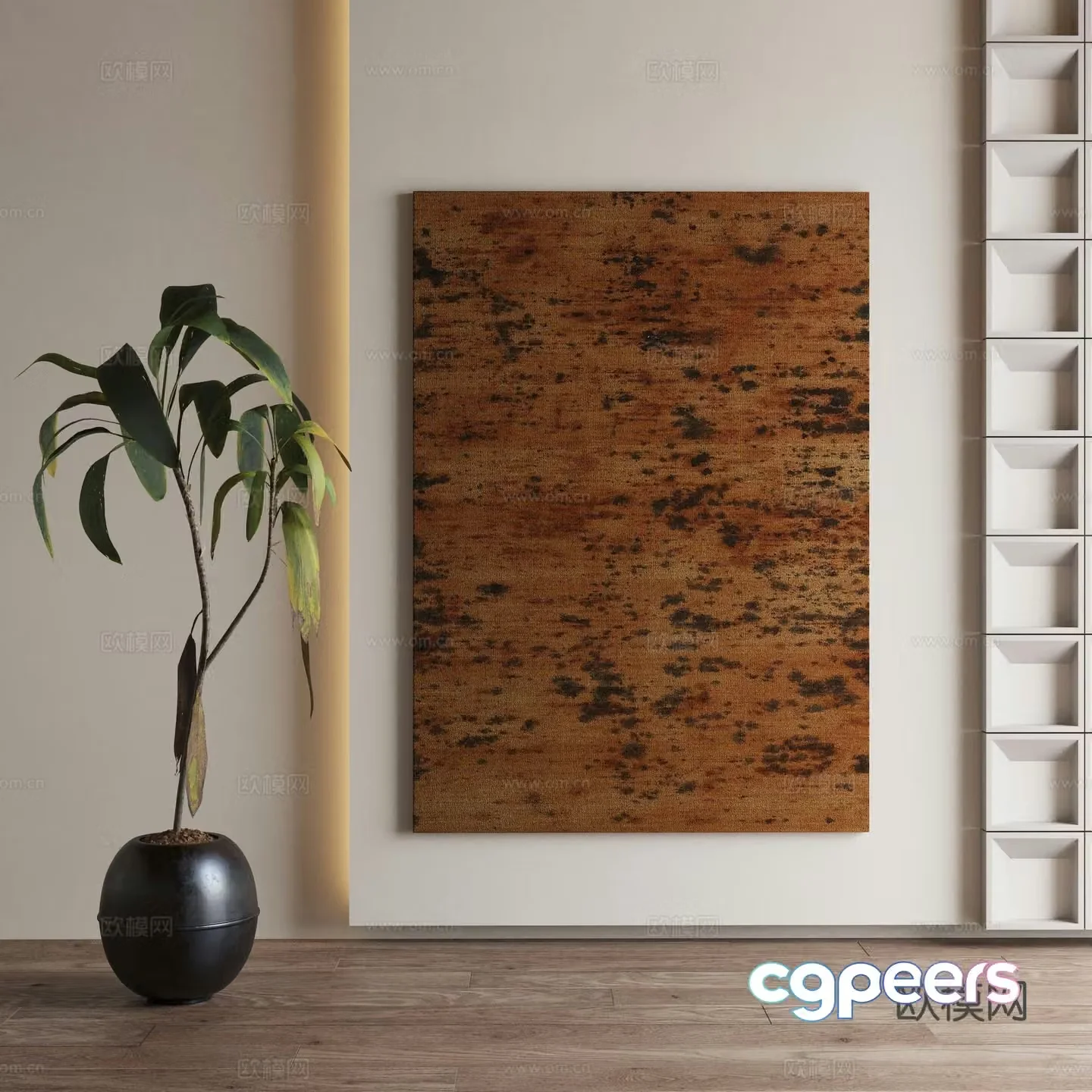 Modern Art Painting Decorative Painting 3D Model